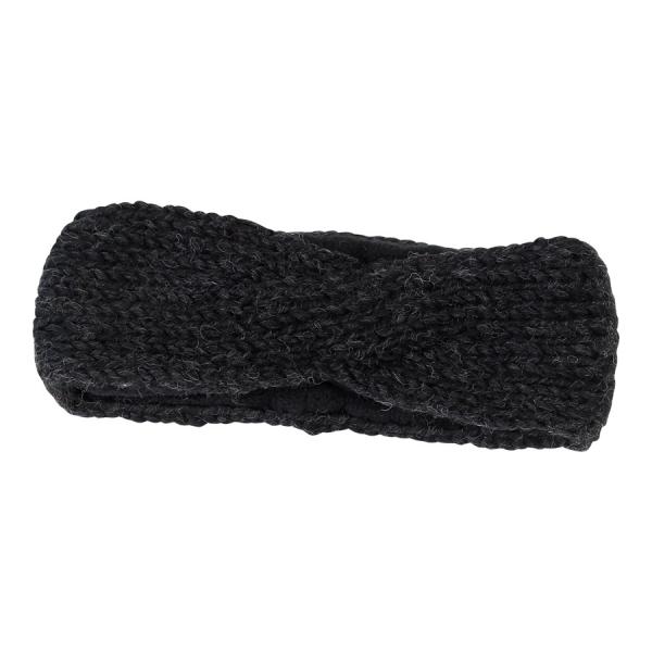 Anthrazit tolles sehr feines Stirnband 100% Wolle mit Fleece gefüttert Handarbeit Nepal